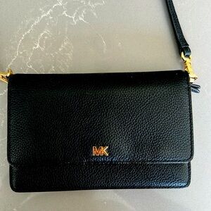 Michael Kors black wallet with strap